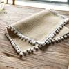 4pc 30X45cm Placemats Rectangle Boho Natural Jute Tassel Table Mats for Kitchen Vintage Dining Rustic Farmhouse Table Decoration