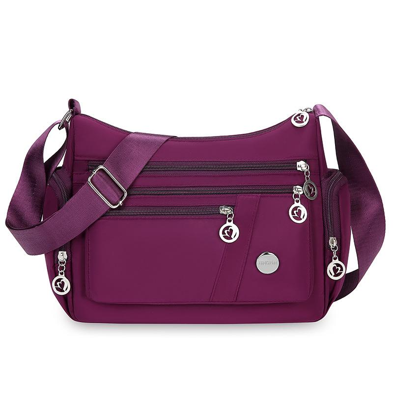 Oxford Cloth New Bag for Women's Simple Large Capacity Messenger Bag Middle Aged Women's Mother Bag One Shoulder.