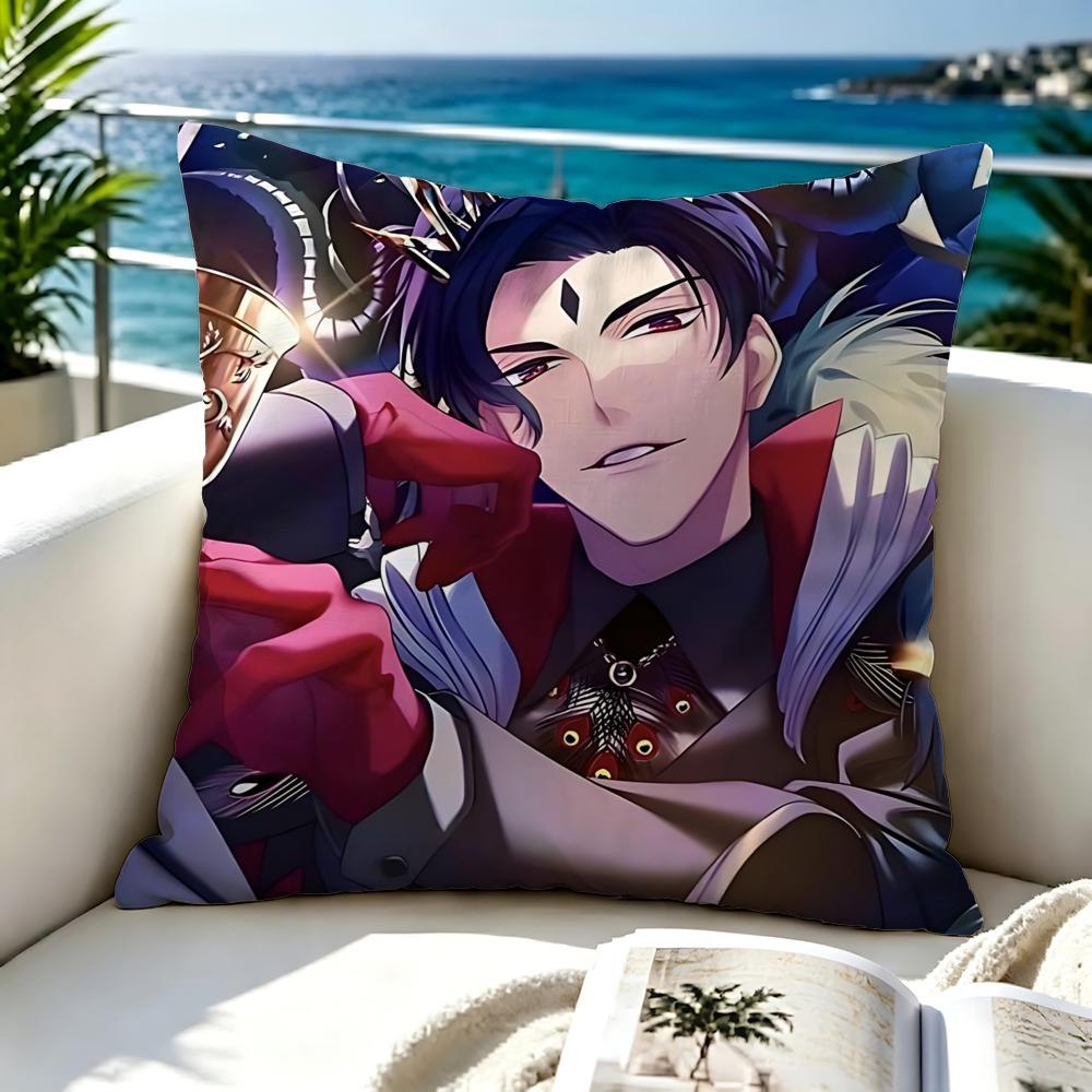 Game Obey Me Cushion Cover Premium Skinfriendly Short Plush Pillow Cover Airy Casual Cushion For Hotel Homestay