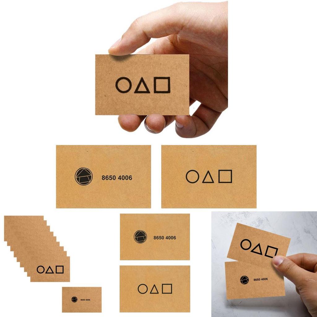 Pacote de Cartões de Visita Convite Místico Jogo da Lula Com Ícones Quadrado Triângulo Círculo