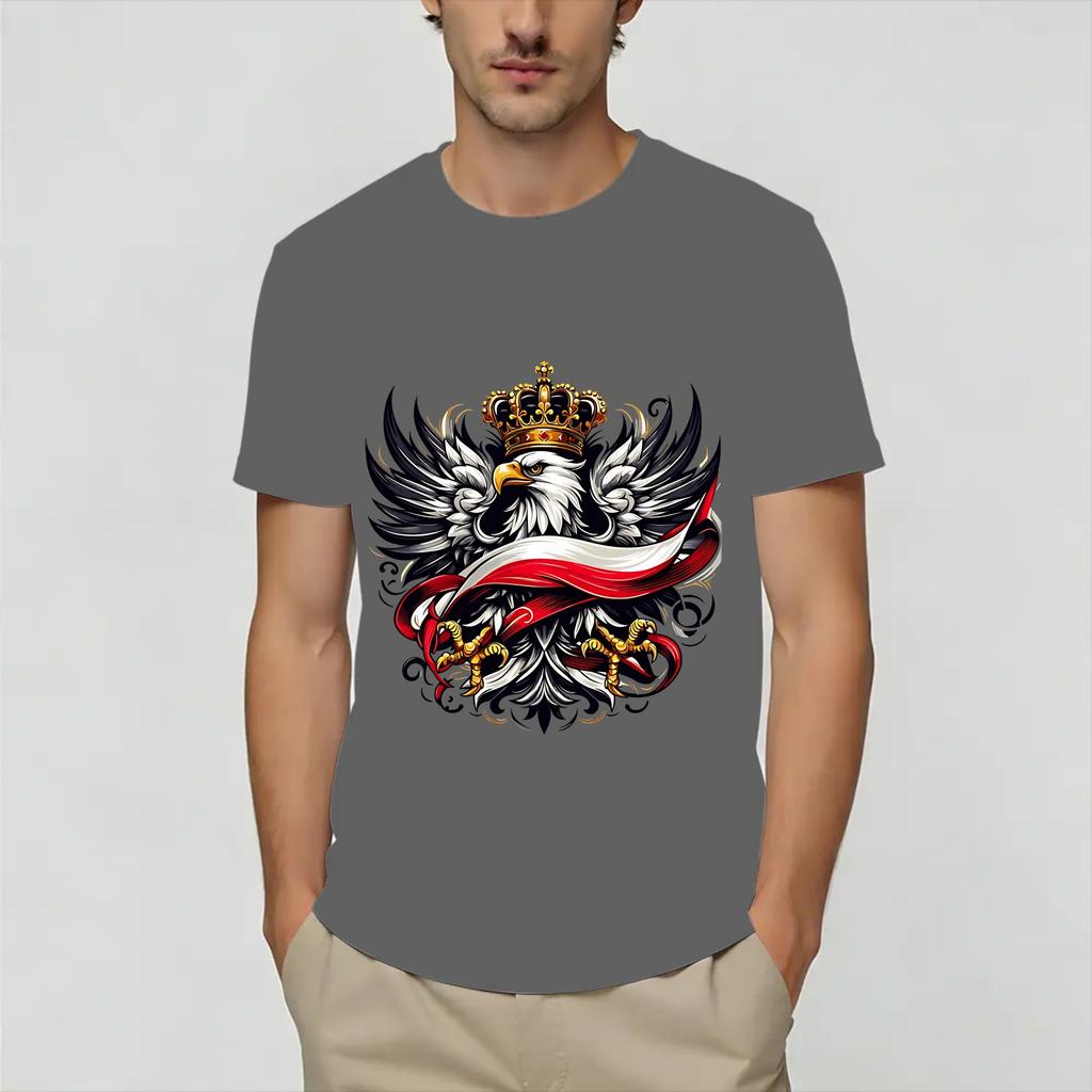 Vintage Poland Polish Flag TShirt for Unisex Funny Cotton Tees Round Neck Short Sleeve T Shirts Graphic Tops