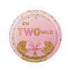 Birth Date Celebration Supplies Collection Minnie Mouse Style Pink Gold Glitter Disposable Utensils Children Birth Date Tableware Decor Favors