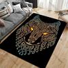 Mystical Wolf Tribal Design Carpet Yoga Living Room Room Decor Children's Crawling Mat Doormat Area Rug Games Mat