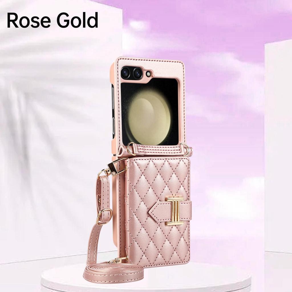 Card Wallet Leather Phone Case for Samsung Galaxy Z Flip3 5G for Galaxy Z Flip4 5G for Galaxy Z Flip5 5G Back Protection Cover
