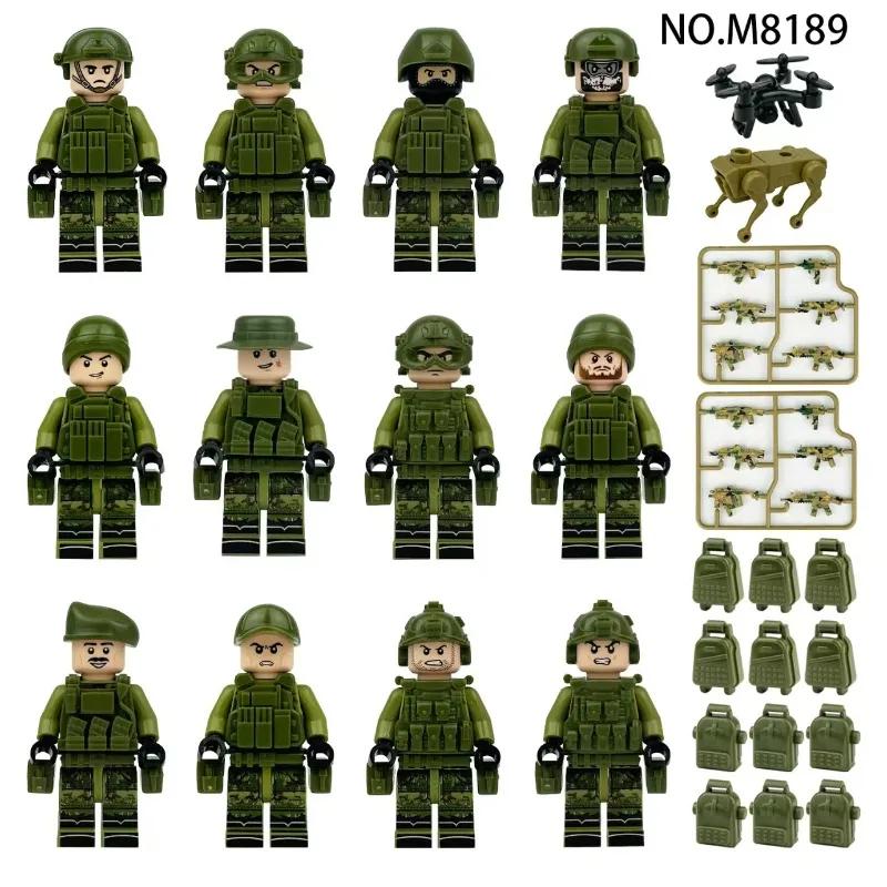 Military Series Building Blocks, Special Police, Jungle Scouts, Hand-made Models, Assembled Toys, Humanoid Dolls, Birthday Gifts