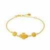 Gold Floral Magnolia Silk Bracelet - Elegant Xiaohongshu Style