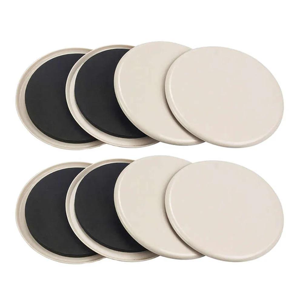 4Pcs Plastic Sliding Foot Pad Square/Round Furniture Leg Protection Pad Slide Wear-Resistant Floor Protection Foot Cover