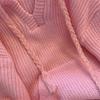 Women Hooded Knitted Sweaters Solid Simple Lace Up Loose Casual Sweet Pullovers Fashion All Match Pocket Gentle Female Jumpers