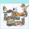 Modellino Scena delle Quattro Stagioni di Totoro Decorazione Miniatura per Esposizione da Tavolo