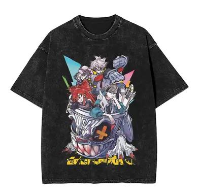 

Japanese hot Anime Gachiakuta Washed tees Oversized high quality Unisex hot product Washed Retro Fashion Couples Classic soft S