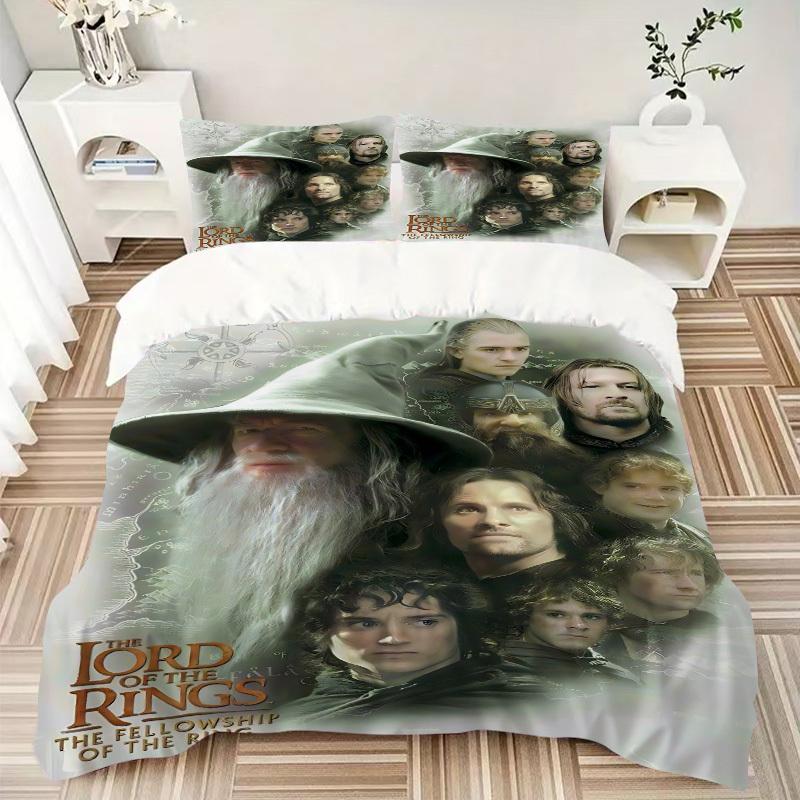 3pcs Lord_of_the_Rings Duvet Cover Set (1 Duvet Cover + 2 Pillowcases, No Core) - Comfortable, And Breathable Bedroom Decoration Yy251104020