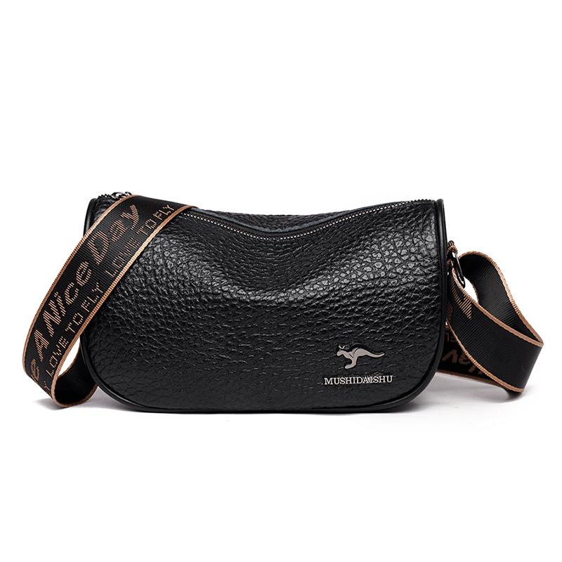 Genuine Leather Women'S Bag Fashionable Large Capacity Shoulder Messenger Bag First Layer Cowhide