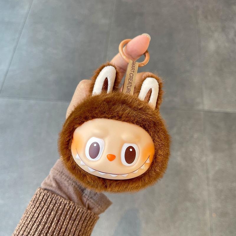 

Cute Lala Rabbit Figure Tide Play Doll Vinyl Plush Head Pendant 11cm темно-коричневого кольору