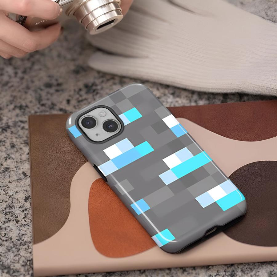 

Phone Case for Apple iPhone 17 XS XR 13 Air 11 Pro Max Plus 16e 12 15 16 14 Soft Cover Capa Cartoon Game Pixel Block iPhone XS Max