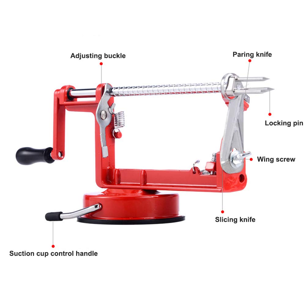 Manual Spiral French Fry Cutter 3 In 1 Apple Peeler Stainless Steel Core Slice Cutter Twisted Potato Apple Slicer Kitchen Gadget