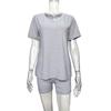 Women's Sets Short-sleeved V-neck T-shirt Sexy Shorts Casual Solid Color 2-piece Set Clothes Sale