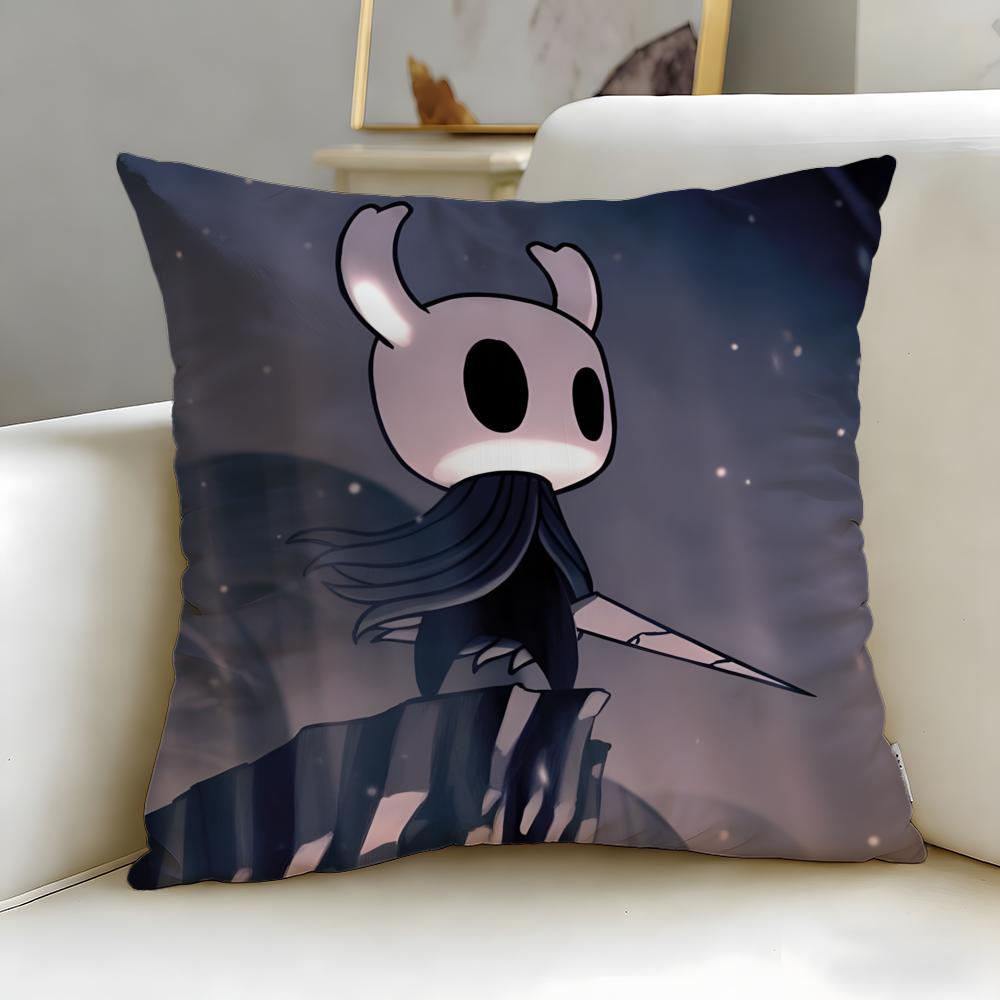 Popular Game Hollow Knight Cushion Cover Soft EasyWash Pillow Case Versatile for Couch Bed Travel and Office