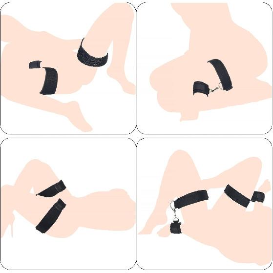 Sex Bondage Wrist & Thigh Cuffs BDSM Restraints Set, Sex Toys for Women with Adjustable Leg Straps Handcuffs for Couple Beginner SM Game Play
