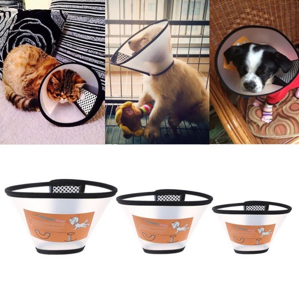 9 Sizes Cats Dogs Health Anti-bite Protection Cover Neck Cone Recovery Pets Protective Collar Elizabethan Collar