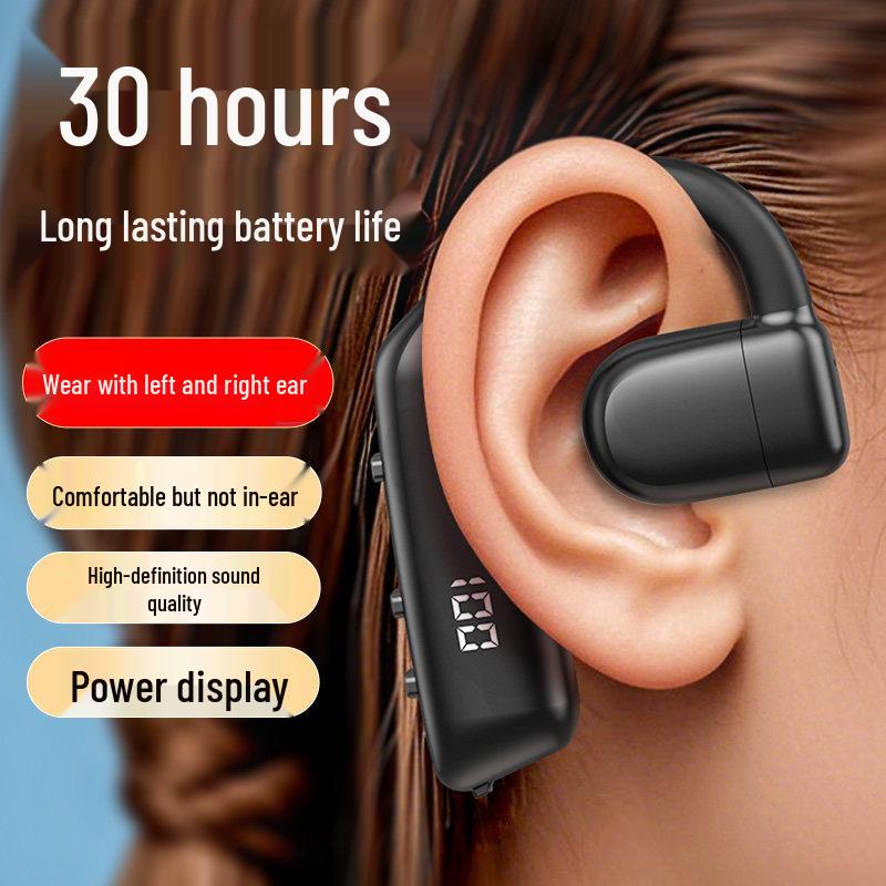 Single Ear Wireless Bluetooth Ear-Hook Headphones for Driving, Compatible with Huawei, Vivo, Apple, Oppo, Xiaomi