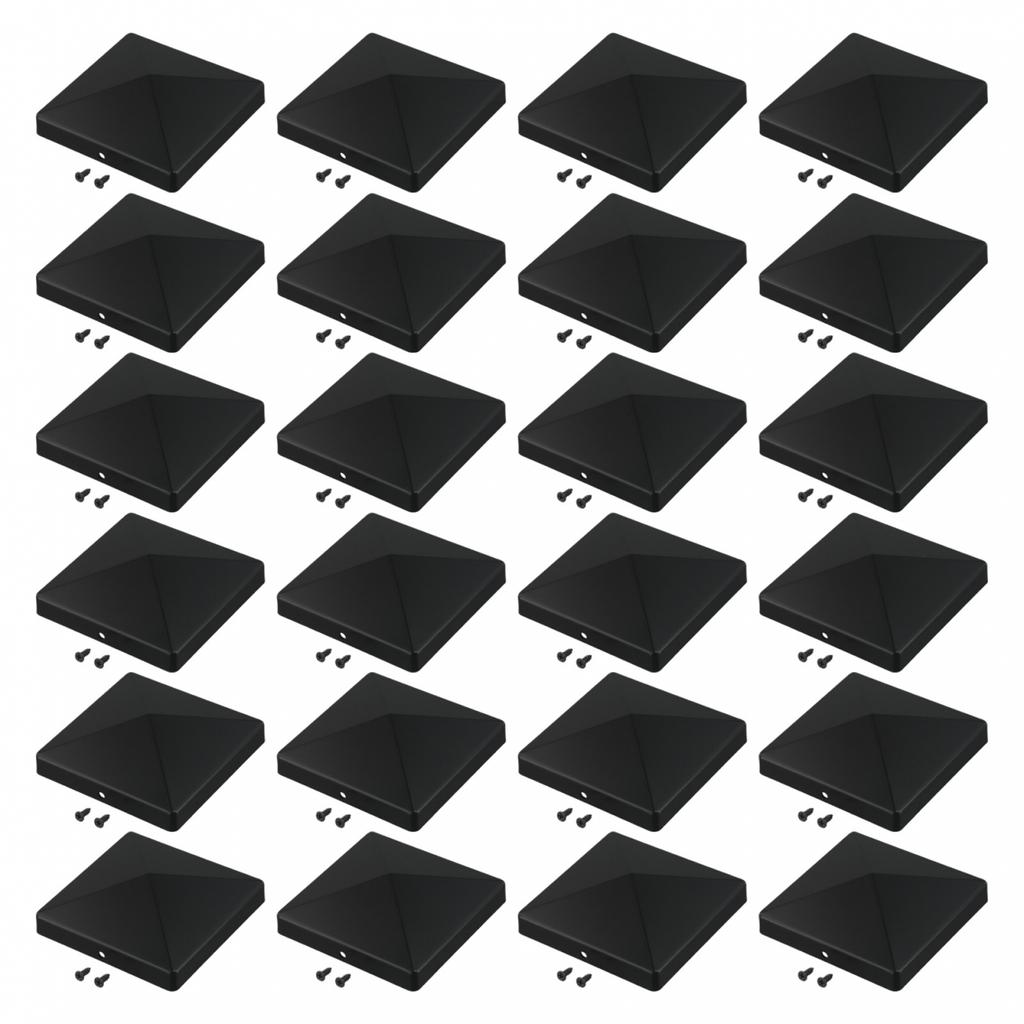 Easy Installation Black Plastic Pyramid Cap Fence Post Cap
