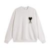 Unisex Embroidered Heart Hoodie Sweatshirt Casual Loose Fit Cotton Pullover Winter