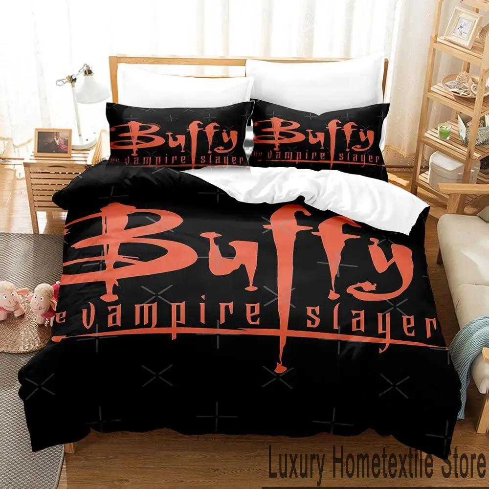 3D Print Buffy The Vampire Slayer Bedding Set Boys Girls Twin Queen King Size Duvet Cover Pillowcase Bed Boys Adult