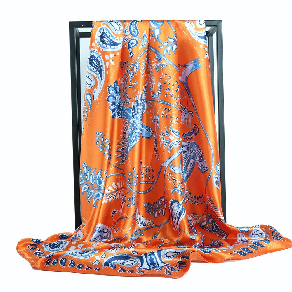 Vysoce kvalitní luxusní hedvábné šátky čelenka Šály Šála na krk pro ženy Řetízek Hedvábný šátek Dámská ozdobná šála