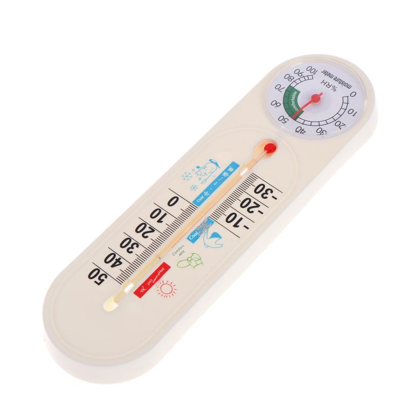 2 In 1 Temperature Hygrometer Analog Weather Gauge Station Nursery Humidity Wall Hung Room Meter Accessories For Breeding