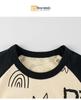 27kids Boys' Dinosaur Cartoon Raglan T-Shirt, 2025 Summer Collection.
