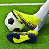 Men‘S Soccer Shoes High Top Breathable Football Boots Non-Slip Futsal Training Sneakers Outdoor Ankle Spikeless Soccer Shoes