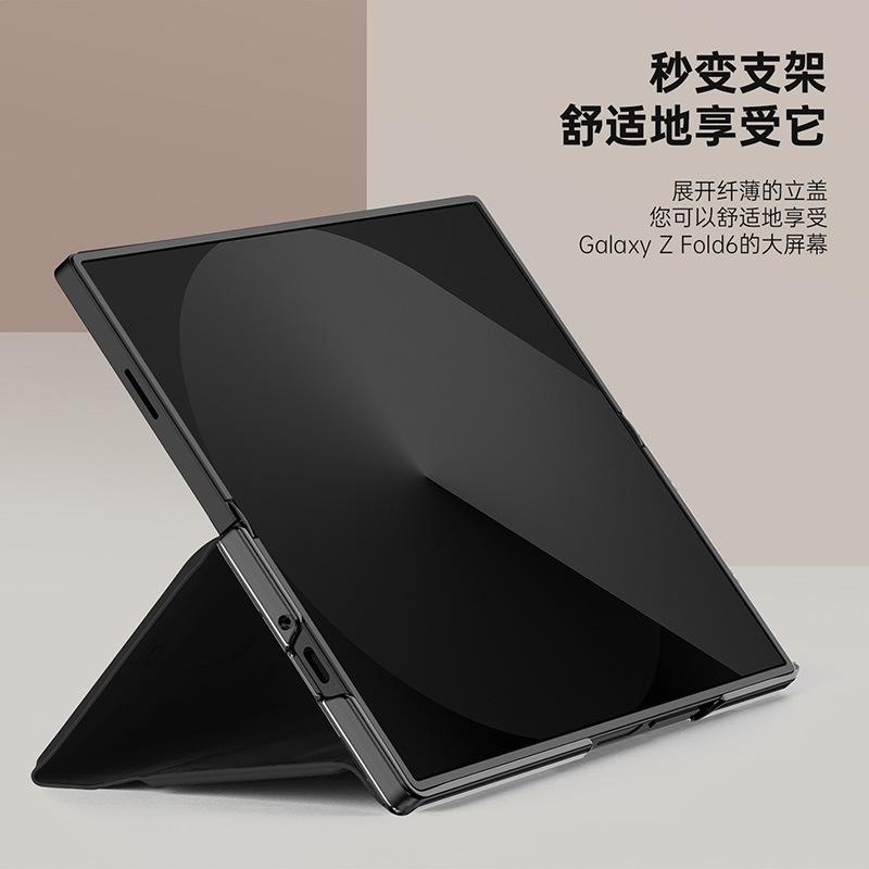 Applicable to Samsung Z Fold8ultra light luxury folding screen mobile phone case flip card business leather case wholesale