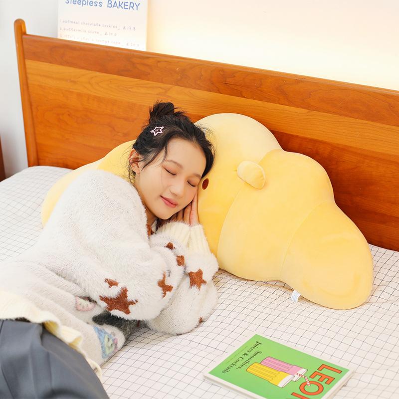 Toast Bread Bear Throw Pillow Cute Croissant Plush Toy Girl Sleeping Doll Doll