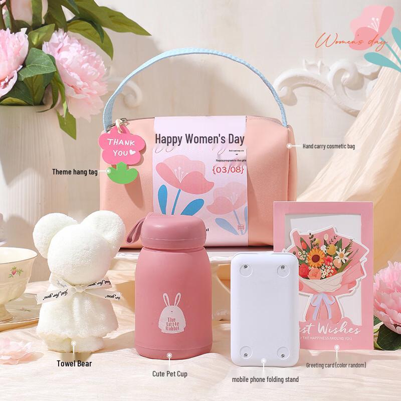 Pink Goddess Festival Gift Set with Glass Cup & Accessories