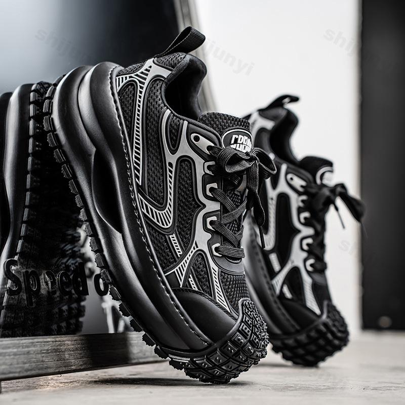 Fashion Men's Sports Casual Shoes 2025 New Thick Soled Height Increasing Fashion Trend Versatile Mesh Breathable Comfortable Sneakers