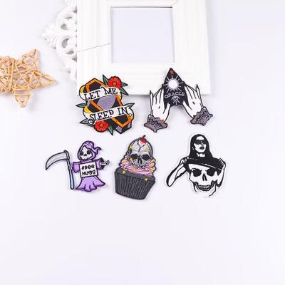 5 Stück/Packung schmelzbare Stickerei-Patches zum Aufbügeln für Kleidung, thermoadhäsive Patches für Jacken, Jeans, Rucksäcke, zum Aufbügeln