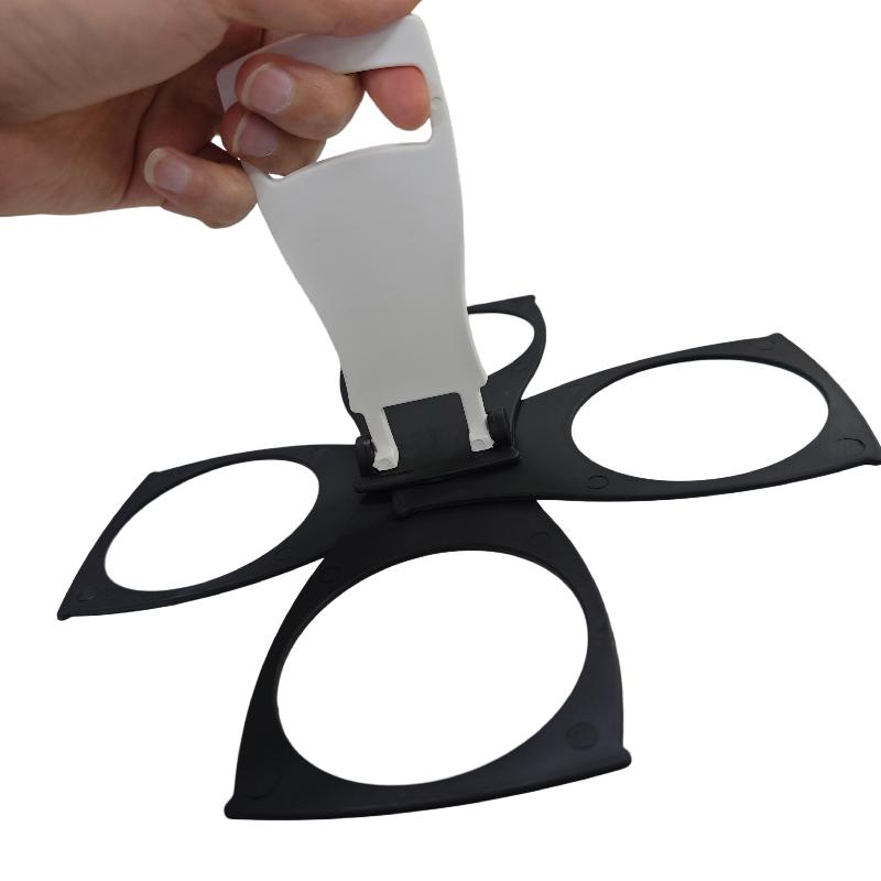 Reusable Foldable Coffee Cup Holder 4 Cups Bottle Bracket with Handle for Breakrooms and Events