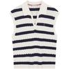 Elegant Striped Commuter Twisted V-Neck Sleeveless Knit Top Women Tops WW0WW45655