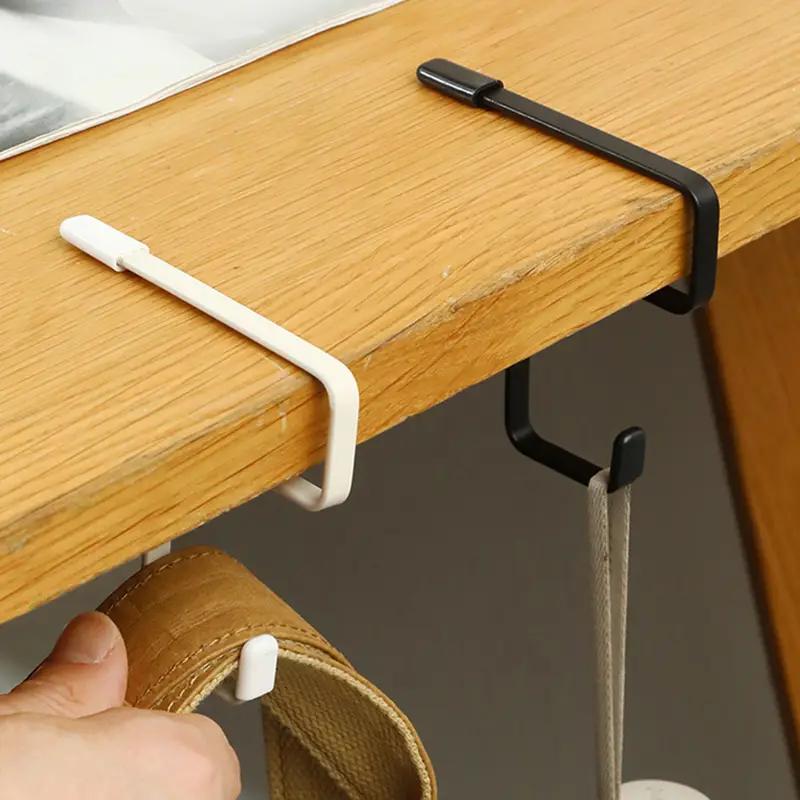 1PCS Student Backpack Hook Table Edge Punch-free Thickened Simple Single Hook Non-stick Artifact Portable Table Edge Hook