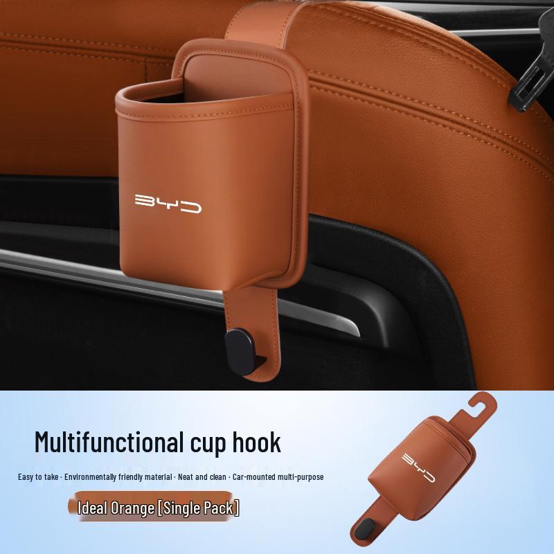 Car Cup Holder Hook Storage for BYD Models: Han, Pro, Dolphin, Song Plus, Yuan EV, Seagull, Seal, Qin DMi