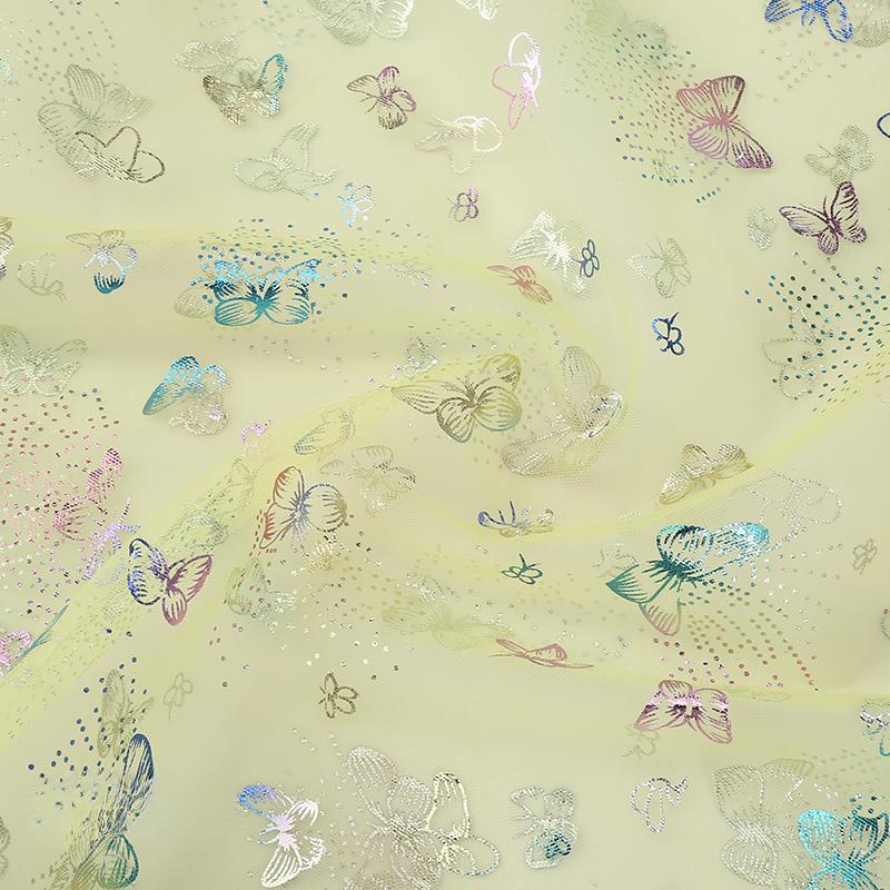 100x150cm Fancy Feather Butterfly Gauze Wedding Dress Shampooy Skirt Gauze Stage Costume Fabric Background Decorative Foil Gauze