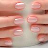 Le Fan Polka Dot French Wearable Short Almond Flower Bow Nail Art Tips False Nails