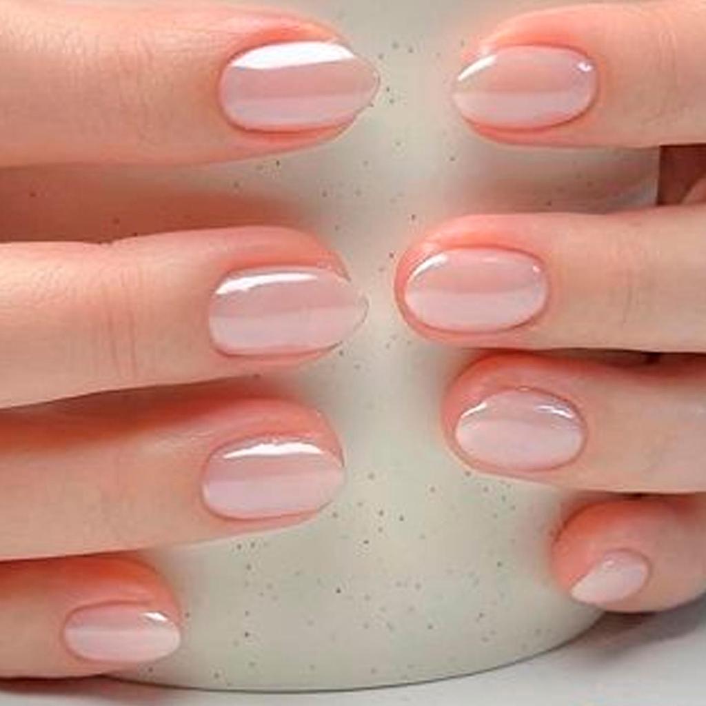 Le Fan Polka Dot French Wearable Short Almond Flower Bow Nail Art Tips False Nails