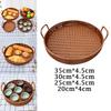 Round Basket Tray Organizer Basket for Desktop Cupboard Living Room