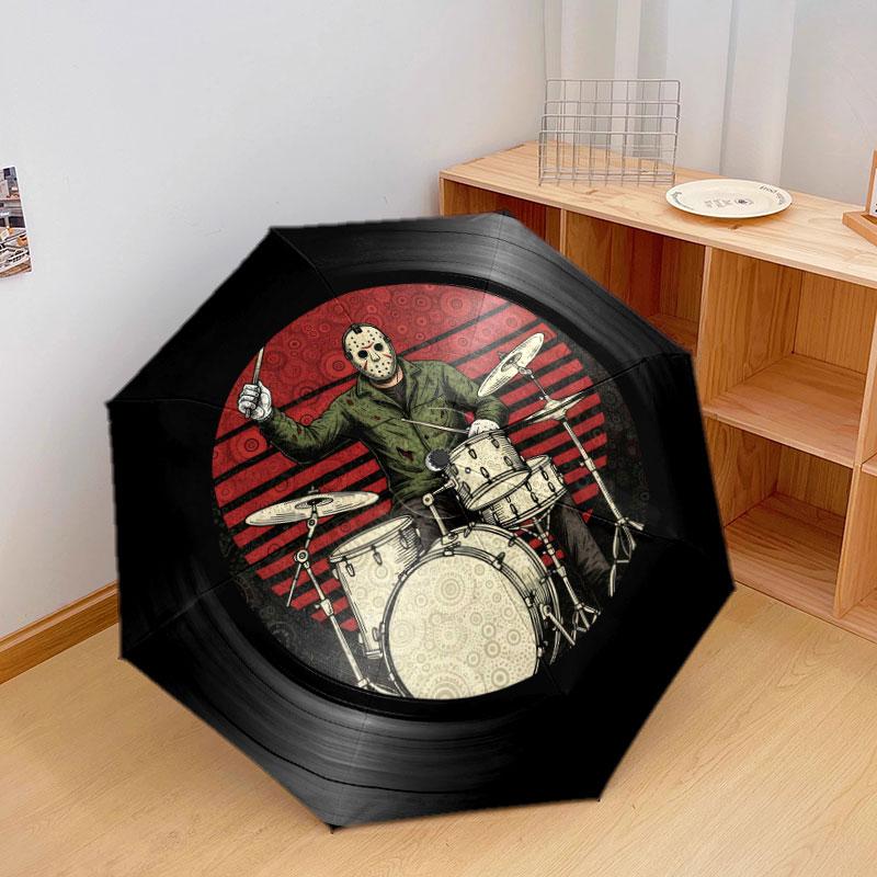 SuperDrummer Pattern Pattern New Style Umbrella, 1 Piece Automatic Folding Umbrella, Portable Travel Umbrella, Outdoor Umbrella, Birthday Gift