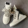 Nuove Scarpe Casual Piattaforma da Uomo in Pelle High Top Flat Skateboard Scarpe Street Trend Stivaletti