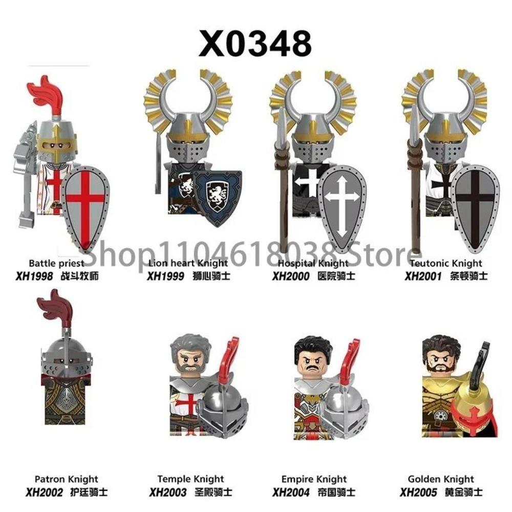 Zielony Smok Rycerze Kruk Tarcza Figurki Akcji MOC Średniowieczni Starożytni Rycerze Scena Klocki Kreatywne Zabawki dla Dzieci