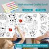 Kinder Zeichenrolle DIY Malpapier Klebrige Farbfüllpapiere Graffiti-Rolle Malbücher für Kinder Lernspielzeug