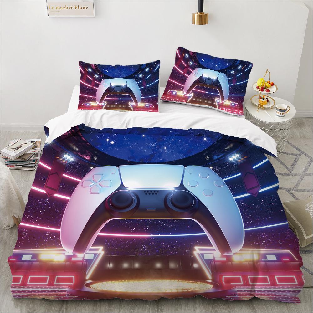 2/3pcs bedding set Digital Print Comfortable Duvet Cover for Home Bedroom Decoration, 1 Duvet Cover and 2pillowcase with Zippers