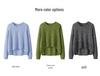Damen Weicher Kaschmir Strickpullover - Rundhalsausschnitt, Lockere Passform, Einfarbiger Pullover für Herbst/Winter